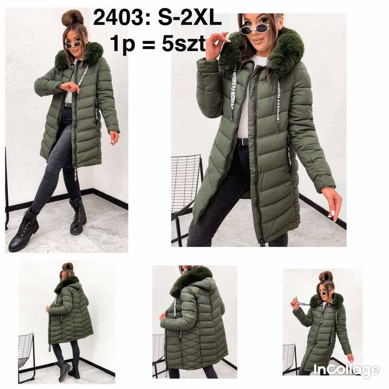 Plaszcze damkie zimowe Roz S-2XL, 1 Kolor Paczka 5 szt